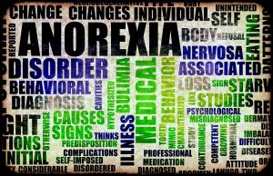 Word cloud around anorexia and treatment in Indianapolis, IN at Northside Mental Health. Words include: change, changes, individual, self, unintended, reported, anorexia, body, refusal, eating patters, nervosa, associated, loss, sign, starving, studies, like, psychological, misdiagnosed, competent, growing, hormonal, attitude, continuance, study, characterized, mimic, tooth, behavior, professional, medication, diagnosed, illness, medical, bulimia, disorder, behavioral, diagnosis, causes, signs, thinks, and complications.