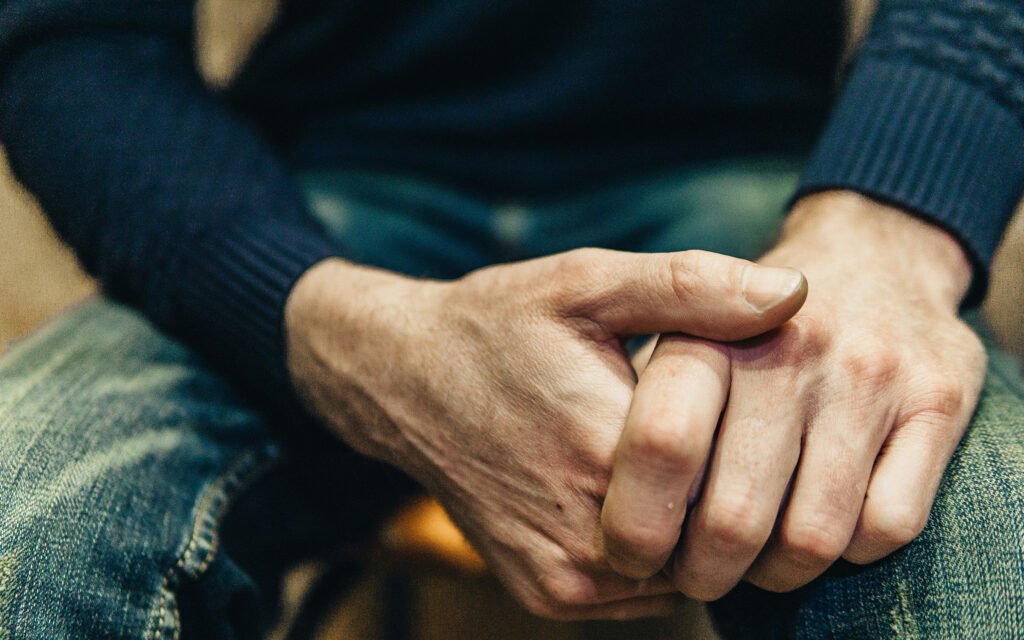 Closeup image of someone's hands